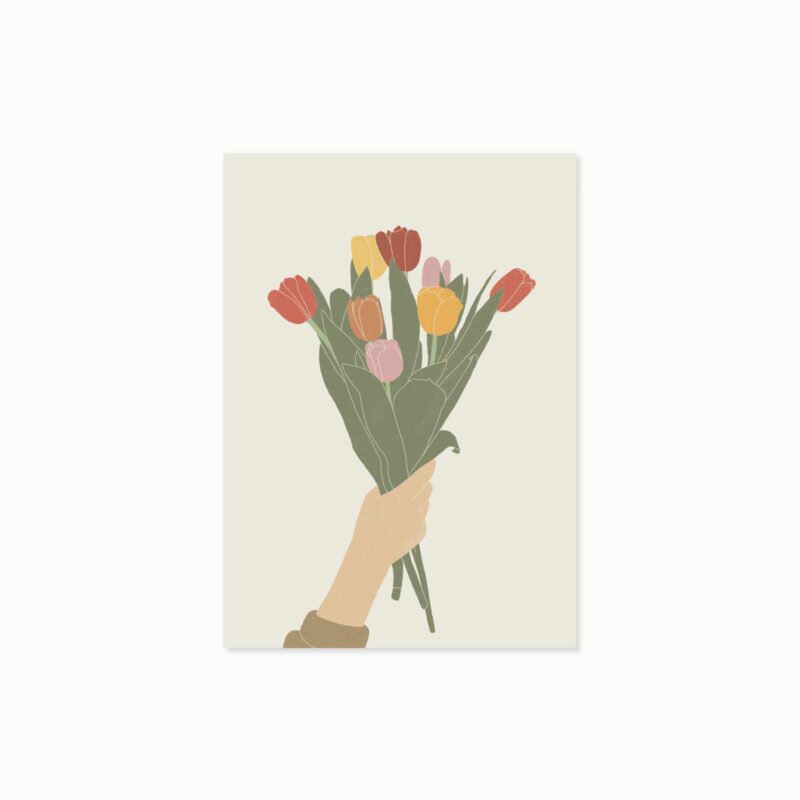 Liebe Tulpengrüße | Postkarte